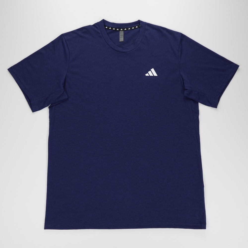 Adidas‎ Men's Breathable Crew Neck Short Sleeve Feel Ready Training Tee Blue L